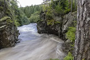 Images Dated 26th August 2024: Pattack Falls and Rapids Print, Highlands, Scotland
