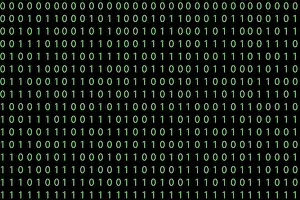 Dark Background Art Prints: Pattern with binary code on dark background