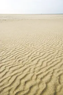 Deserted Coastline Scene Prints: Pattern in the sand at the beach