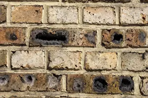 Deserted Brick Walls Prints: Pattern and structure of a brick wall