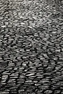 Backlit Cobblestones Prints: Pavement, backlit cobblestones