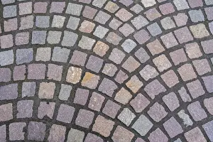 Urban Street Scene Prints: Pavement made of irregularly arranged