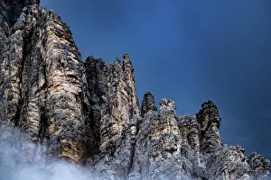 High Alpine Landscape Photography Prints: Peak of Monte Pelmo with clouds