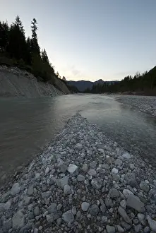 Upper Isar River Germany Prints: Pebbles in a riverbed, Upper Isar River