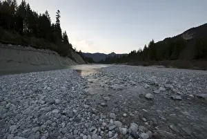 Bavaria River Landscape Prints: Pebbles in a riverbed, Upper Isar River