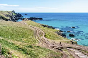 Coastal Scene Photography Prints: Pentreath Beach and Cliffs, Cornwall