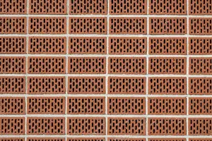 Central Europe Stone Walls Prints: Perforated brick wall, background