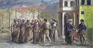 Wall Painting Fresco Prints: Peter, at Christ's command