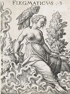 German Historical Illustration Prints: Phlegmatic temperament, the four different temperaments