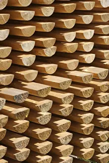 Wooden Structure Prints: Pickets, stacked, wood stack