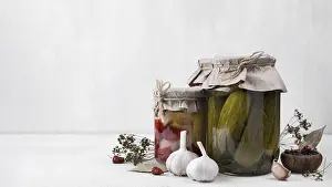 High Quality Photo Prints: Pickled vegetables with white background