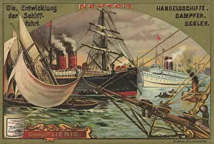 Steamship History Prints: Picture series The development of shipping