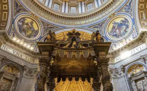 Rome Tourist Attraction Prints: A picture of the upper section of the St