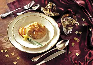 Table Setting Ideas Prints: Pie, table with christmas decorations
