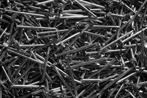 Close Up Nails Prints: Pile of Nails, Close Up
