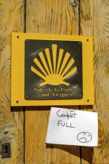 Pilgrimage Trail Europe Prints: Pilgrim accommodation, scallop shell