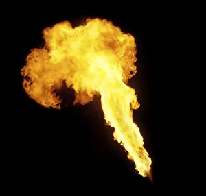Fire Eater Performance Prints: Pillar of fire from a fire-eater