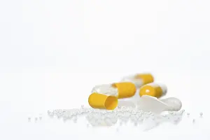 White Surface Prints: Pills on a white surface