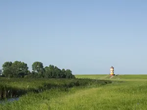 Travel Photography North Germany Prints: Pilsum lighthouse in the background