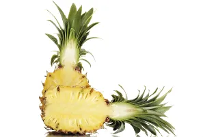 Studio Shot Fruit Photography Prints: Pineapple (Ananas comosus), halved