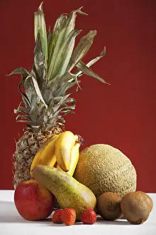 Framed Print : Pineapple and other fruit on a table Print Framed Print : Pineapple and other fruit on a table Print