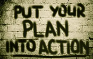 Concept Image Prints: Put Your Plan Into Action Concept