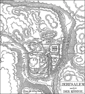 Plan of Jerusalem, 900 BCE Print