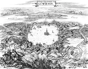 Southern Germany Town View Prints: Plan of the Siege of Vienna, 1683