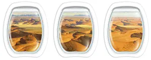 UNESCO World Heritage Sites Prints: Three plane windows on Dead Valley
