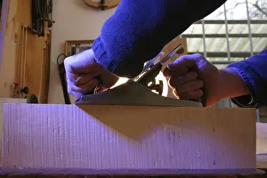 Violin Making Prints: Planing during the making of a violin