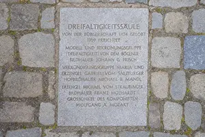 German Federal Republic Monument Prints: Plaque commemorating the erection of the Trinity Column