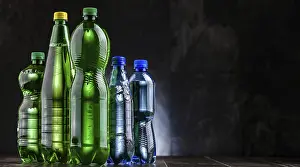 Waste Separation And Sorting Techniques Prints: Plastic bottles of assorted carbonated soft drinks