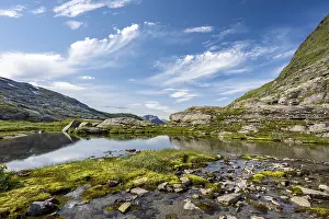 Geirangerfjord Norway Prints: Plateau with small lakes and bogs