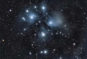 Deep Space Stars Prints: Pleiades with Reflection Nebula