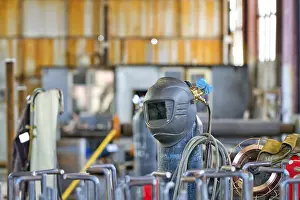 Industrial Building Construction Prints: Plot semi-automatic welding plant for the collection of modular steel structures