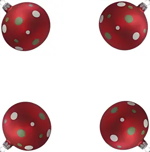 Christmas Tree Decorations Prints: Plump Christmas decorations