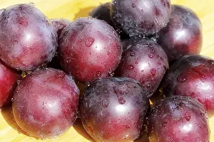 Fresh Plums Nutrition Prints: Plums, damsons