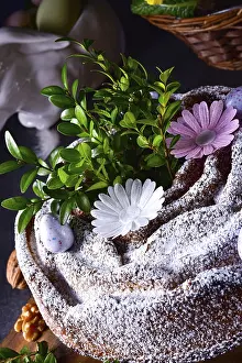 Polish Easter Cake Prints: Polish Easter cake with nuts and chocolate