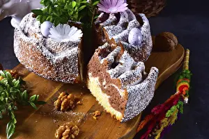 Chocolate Dessert Prints: Polish Easter cake with nuts and chocolate