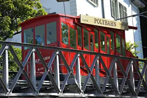 Prints of The Polybahn, a funicular railway, Zurich, Switzerland, Europe Zurich Prints: The Polybahn Funicular Railway Print, Zurich, Switzerland