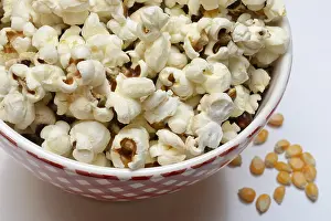 Nutrition Facts Corn Prints: Popcorn (Zea mays) in shell and corn kernels