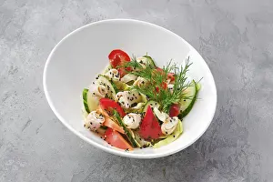 Ham And Cheese Prints: Portion of salad with ham, cheese
