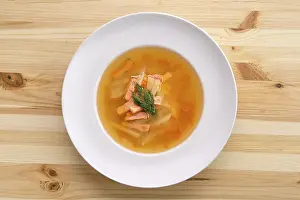 Salmon Soup Prints: Portion of salmon soup