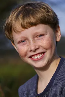 Caucasion Ethnicity Head Shot Prints: Portrait of boy, Wandersleben, Thuringia, Germany