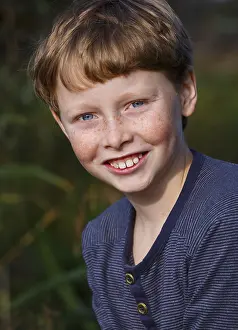 Young Boy Looking At Camera Prints: Portrait of boy, Wandersleben, Thuringia, Germany