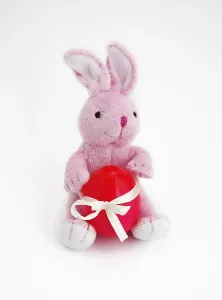 Red Easter Eggs Prints: Easter bunny and an Easter egg