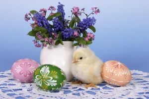 Easter Egg Decorations Prints: Easter setting