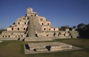 Ancient Maya Architecture Prints: Edificio de los Cinco Pisos, Gran Acropolis