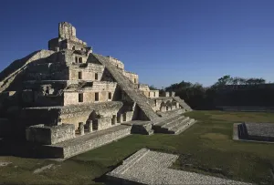 Ancient Maya Ruins Prints: Edificio de los Cinco Pisos, Gran Acropolis