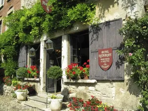 Deserted Village France Prints: Hotel on Perouges village square